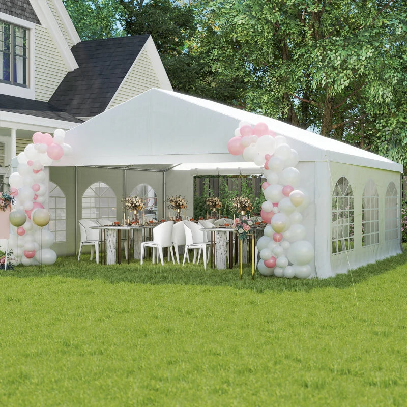 Heavy-Duty Large Wedding Tent 20' x 20' - Outdoor Party Canopy with Sidewalls