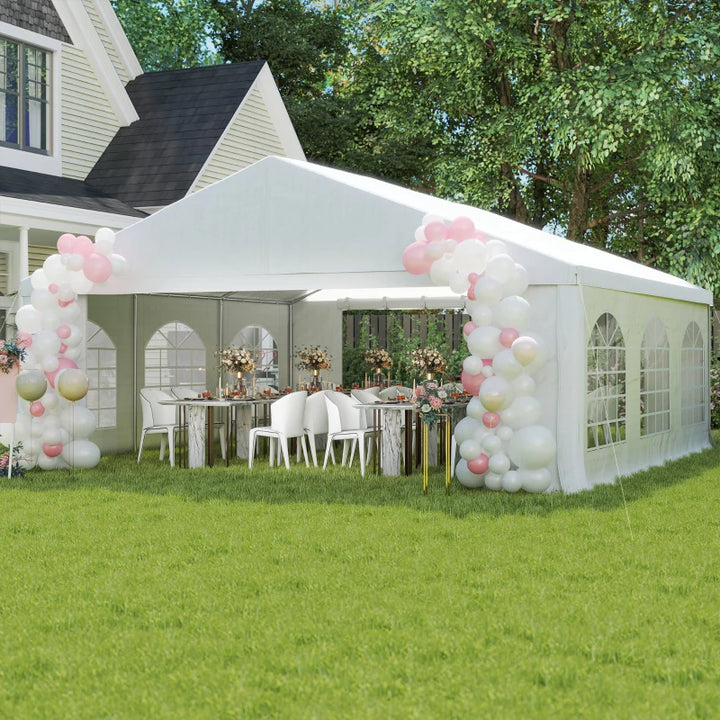 Heavy-Duty Large Wedding Tent 20' x 20' - Outdoor Party Canopy with Sidewalls