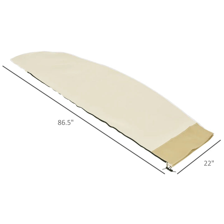 87" Waterproof Cover Protector for Outdoor Patio Offset Cantilever Umbrella Canopy, Cream Beige