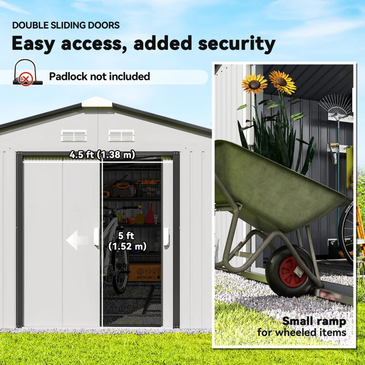 Garden Storage Shed 11' x 13' - Durable Outdoor Tool & Equipment Organizer