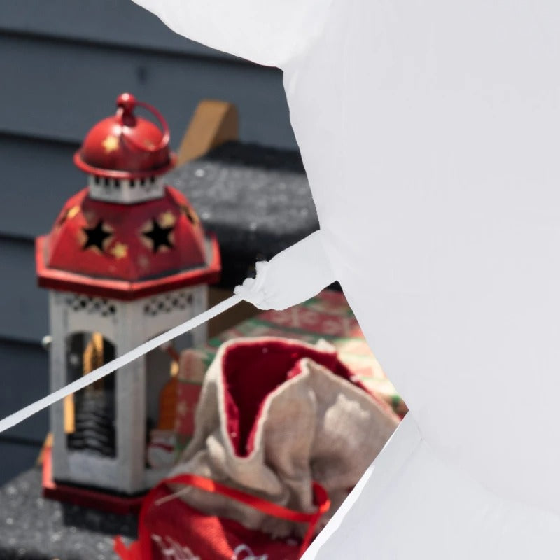 6.5ft Inflatable Holiday Christmas Outdoor Decoration, Light, Snowman Family, Red Cardinal