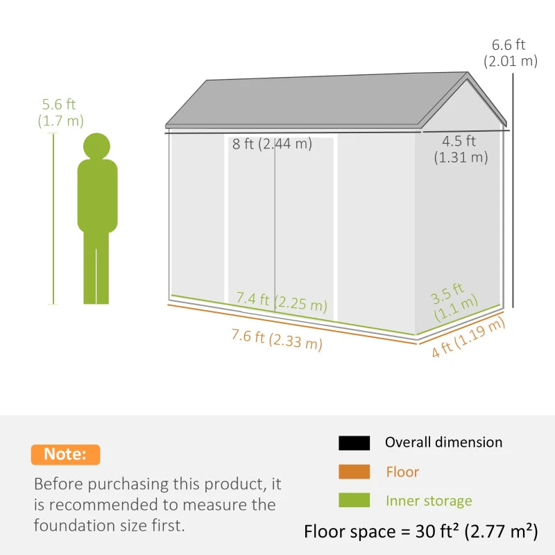 Resin Garden Shed Wood-Effect Outdoor Storage with Floor and Lockable Doors - Spacious Weather-Resistant Storage