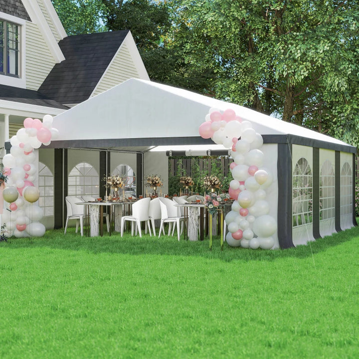 Heavy-Duty 20' x 20' Wedding Tent Canopy - Large Outdoor Event Shelter