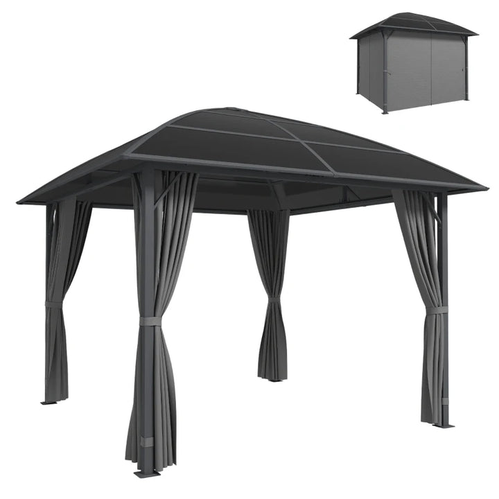10' x 10' Outdoor Hardtop Gazebo Canopy with UV50+ Roof - Durable Patio Shelter