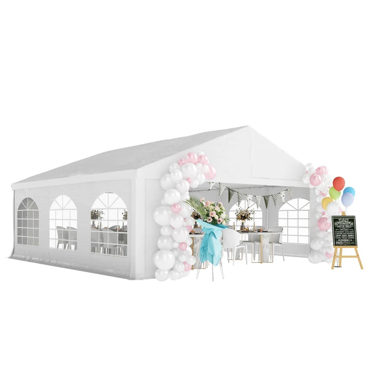 Heavy-Duty Large Wedding Tent 20' x 20' - Outdoor Party Canopy with Sidewalls