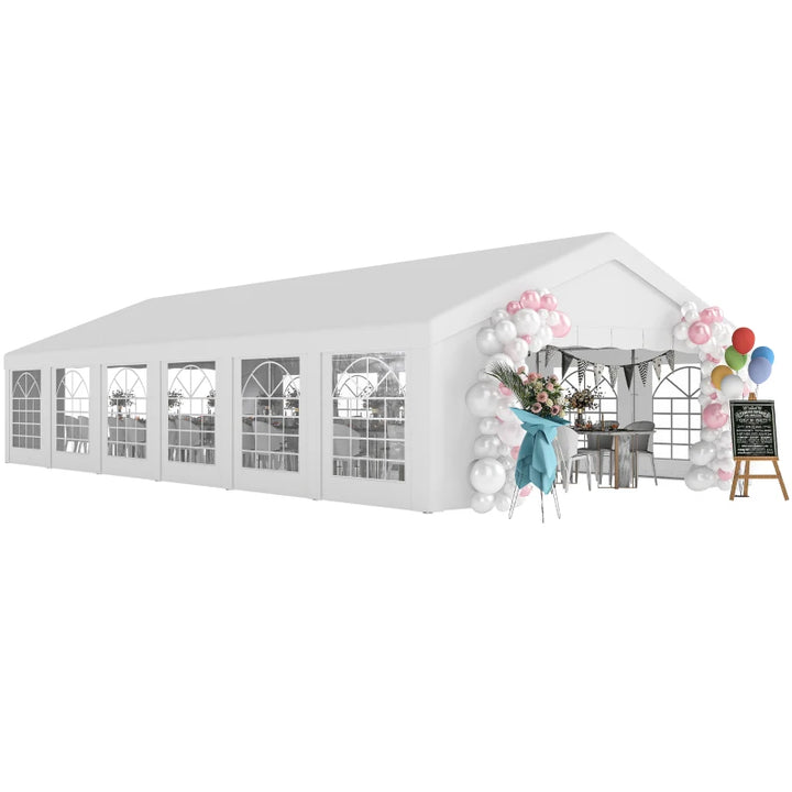 20' x 40' Party Tent with Removable Window Sidewalls - Spacious Durable Outdoor Canopy