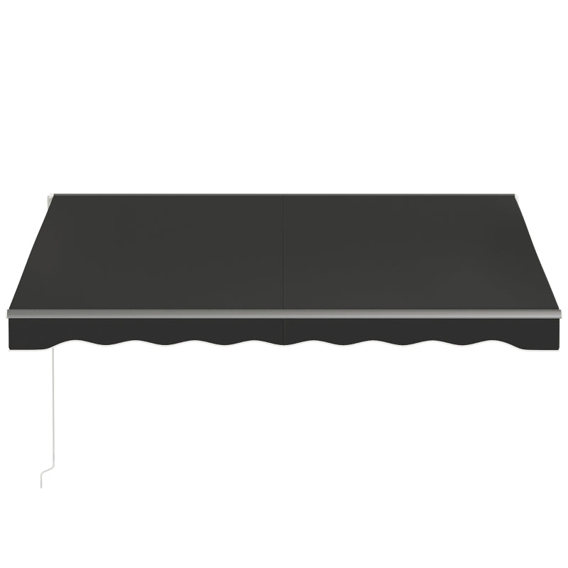 10' x 8' Electric Retractable Awning Sun Shade Canopy w Remote, Outdoor Patio Deck, Black