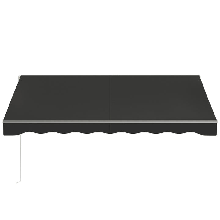 10' x 8' Electric Retractable Awning Sun Shade Canopy w Remote, Outdoor Patio Deck, Black