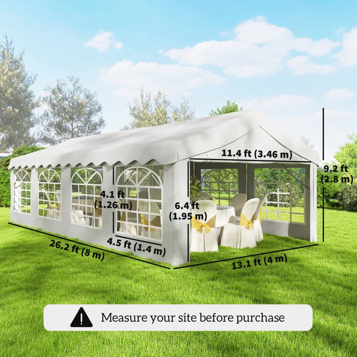 Heavy Duty Large Party Tent & Carport Canopy - Durable Outdoor Shelter with Removable Sidewalls