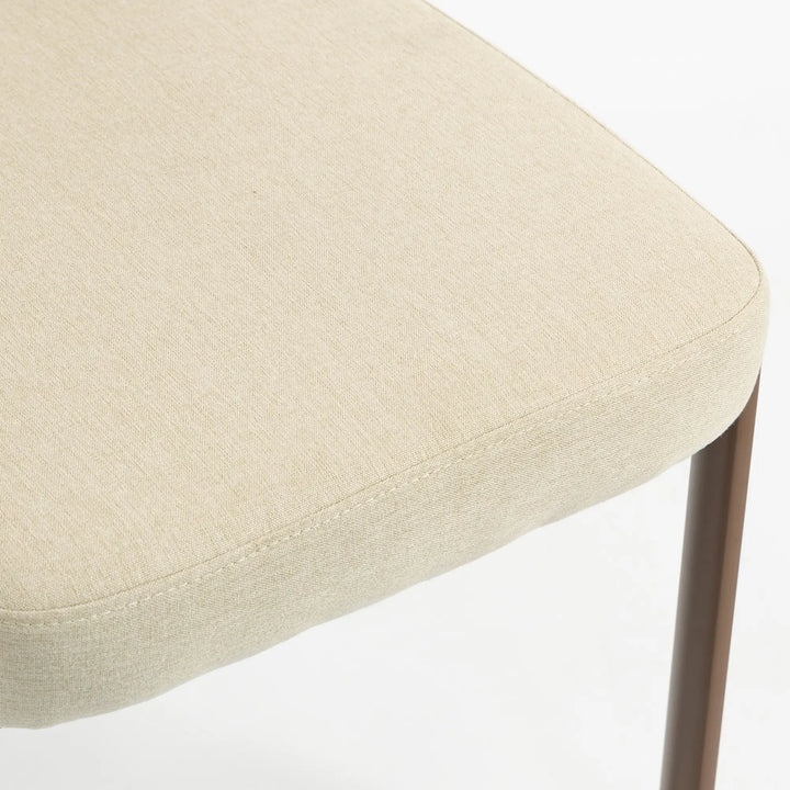 Heritage Upholstered Linen-Look Dining Chairs - Modern Comfort & Style, Set of 2, Beige