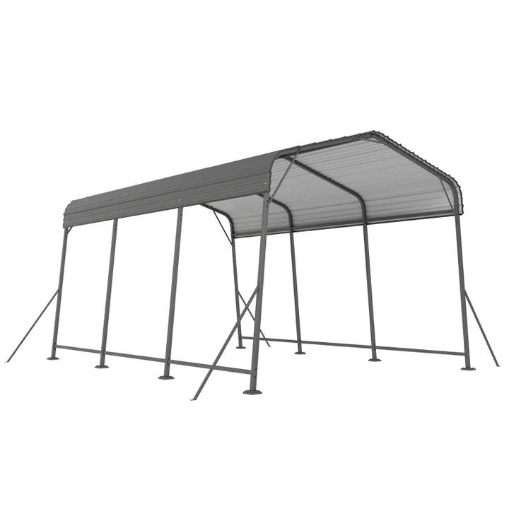 Heavy Duty 11 x 15 ft Metal Carport Canopy - Weather Resistant Outdoor Shelter