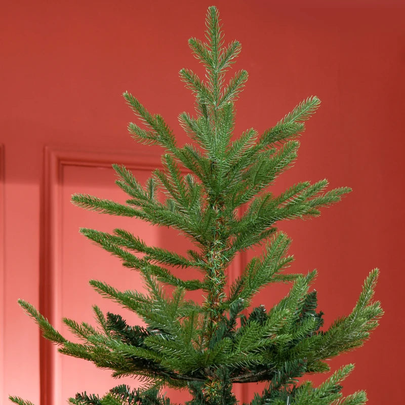 NEW 7.5ft 1218-Tip Unlit Natural-Look Artificial Christmas Holiday Fake Xmas Tree, Pine-Style Green