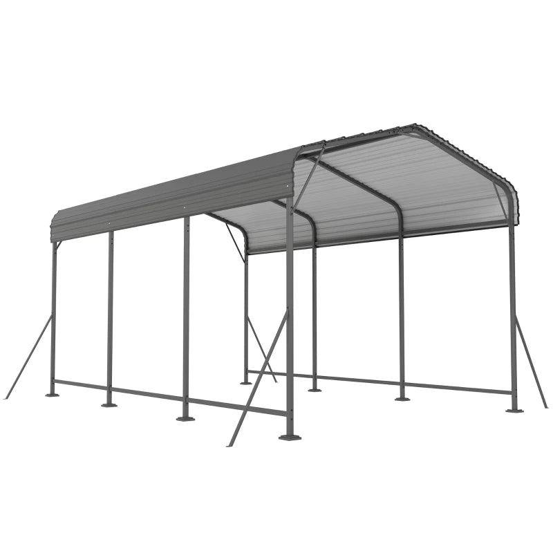 10 x 15 FT Metal Carport Canopy - Heavy Duty Weather Resistant Vehicle Shelter