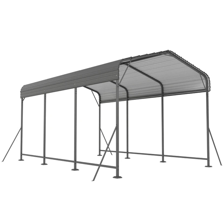 10 x 15 FT Metal Carport Canopy - Heavy Duty Weather Resistant Vehicle Shelter