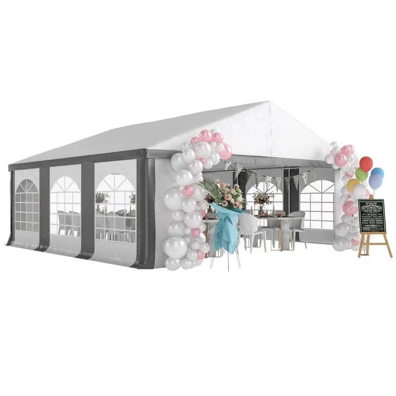 Heavy-Duty 20' x 20' Wedding Tent Canopy - Large Outdoor Event Shelter