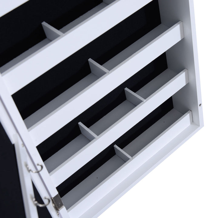 Mirrored Hanging Wall Cabinet - White