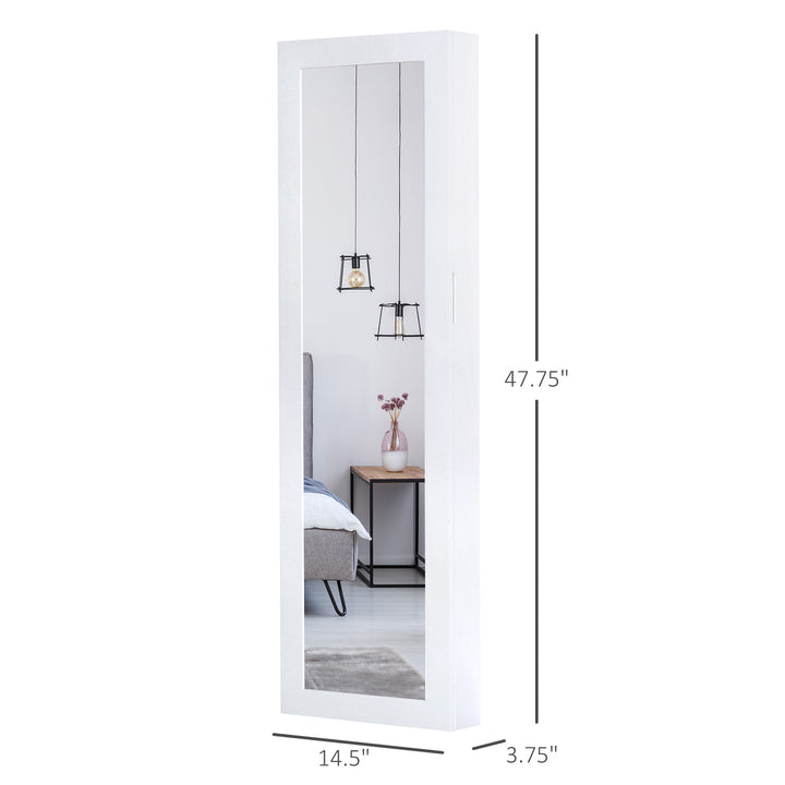 Mirrored Hanging Wall Cabinet - White