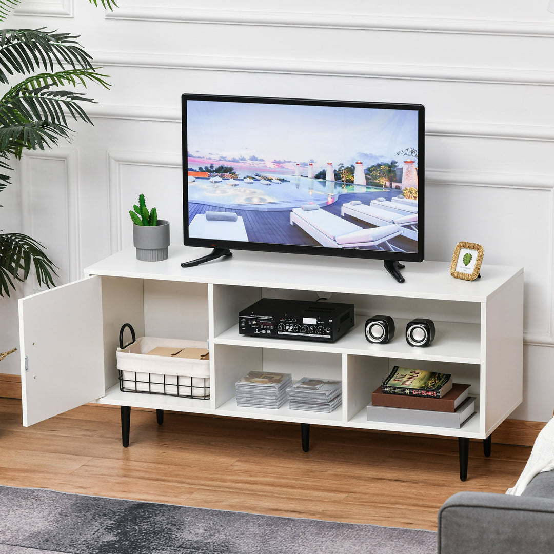 Modern TV Stand w/ Storage - White