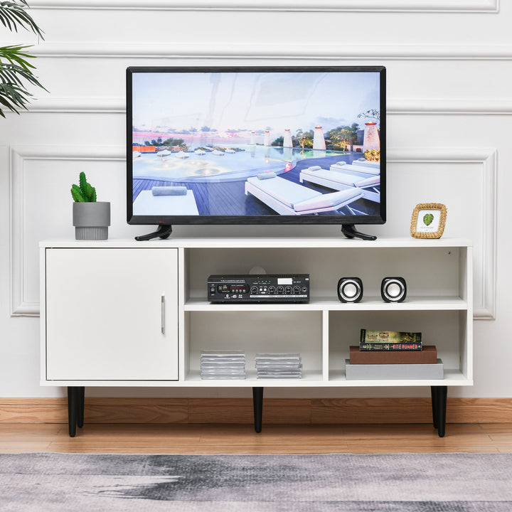 Modern TV Stand w/ Storage - White