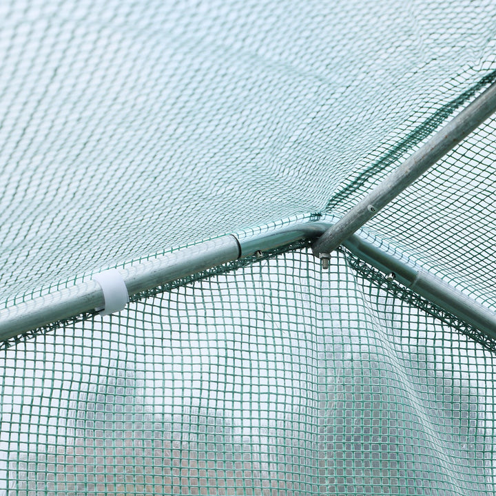 19.5' x 10' x 7' Large Heavy Duty Walk-in Tunnel Greenhouse w Door Windows Outdoor Garden Green