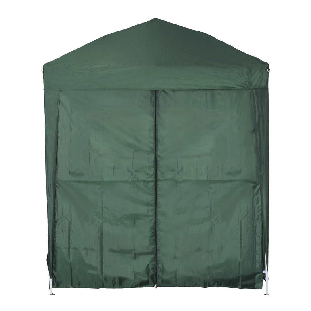 6.6’ x 6.6’ Pop-Up Portable Event Party Wedding Tent Gazebo Canopy w/ 4 Walls, Windows - Green