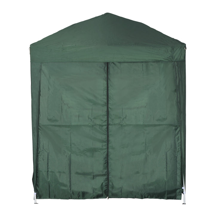 6.6’ x 6.6’ Pop-Up Portable Event Party Wedding Tent Gazebo Canopy w/ 4 Walls, Windows - Green