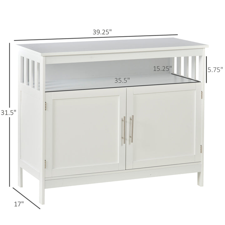 Wooden Console Table w/ Storage - White