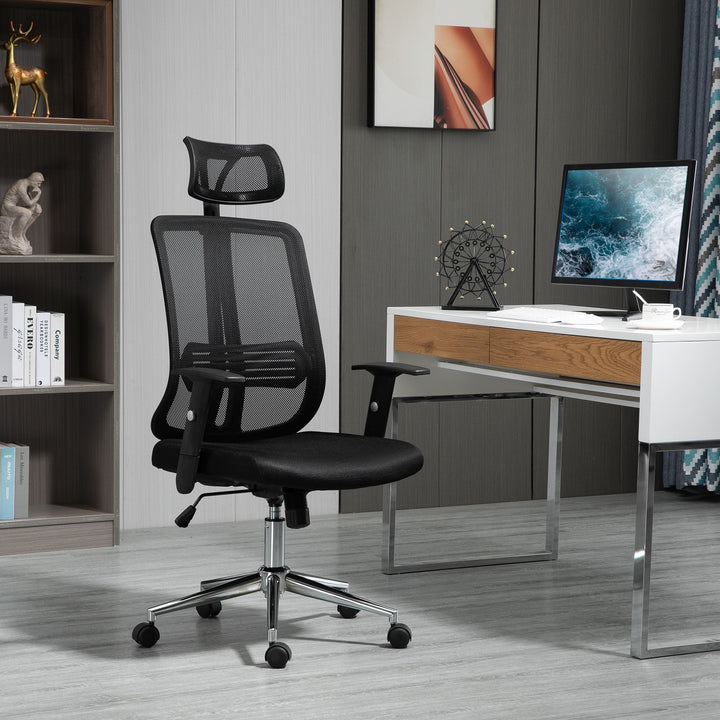 High-Back Mesh Office Chair - Black