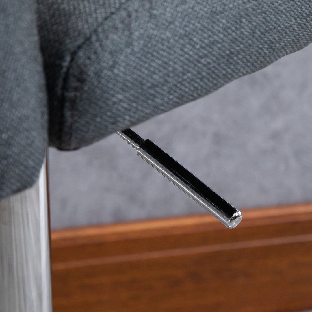 Modern Linen-Style Bar Stool Set - Grey