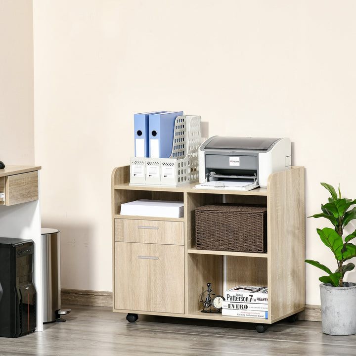 Multipurpose Printer Stand and Filing Cabinet - Oak
