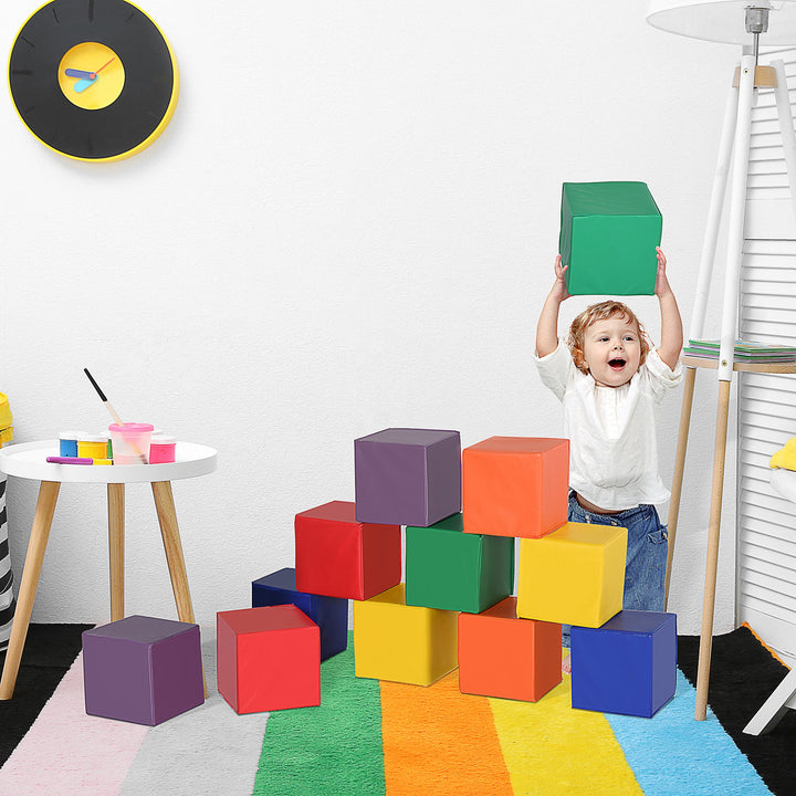 12-Piece Kids Soft Play Blocks - Multi-Color