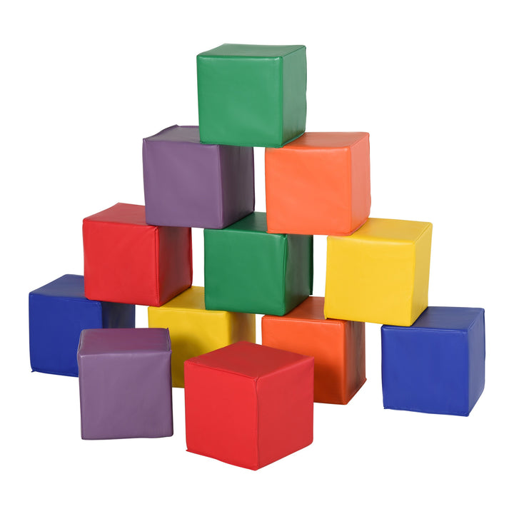 12-Piece Kids Soft Play Blocks - Multi-Color