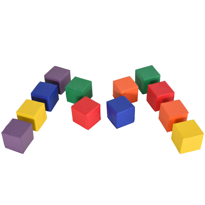12-Piece Kids Soft Play Blocks - Multi-Color