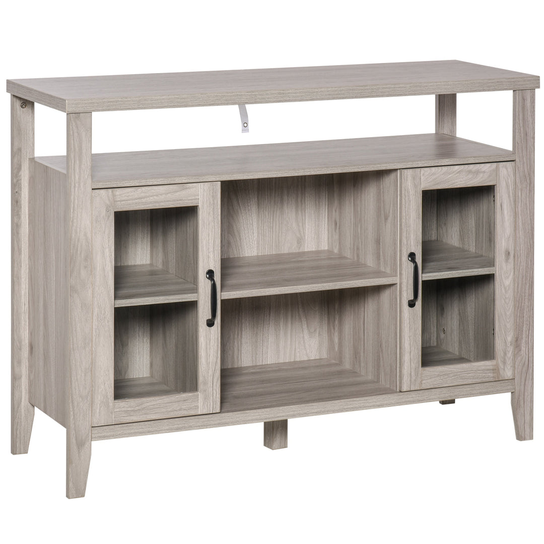Rustic Sideboard Indoor Kitchen Storage Buffet Cabinet Cupboard & Hutch for Dining Room - Grey