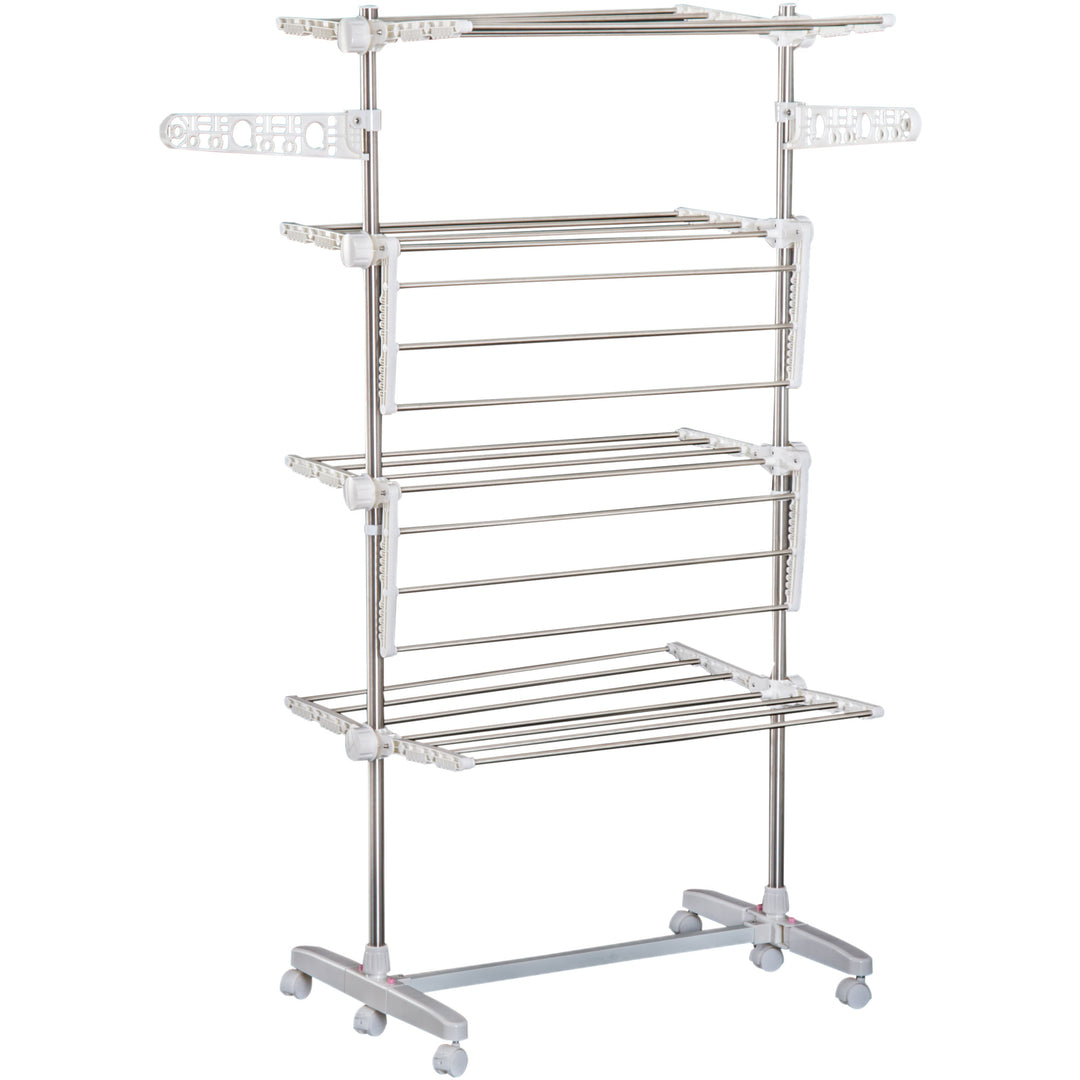 4-Tier Laundry Rack - Silver