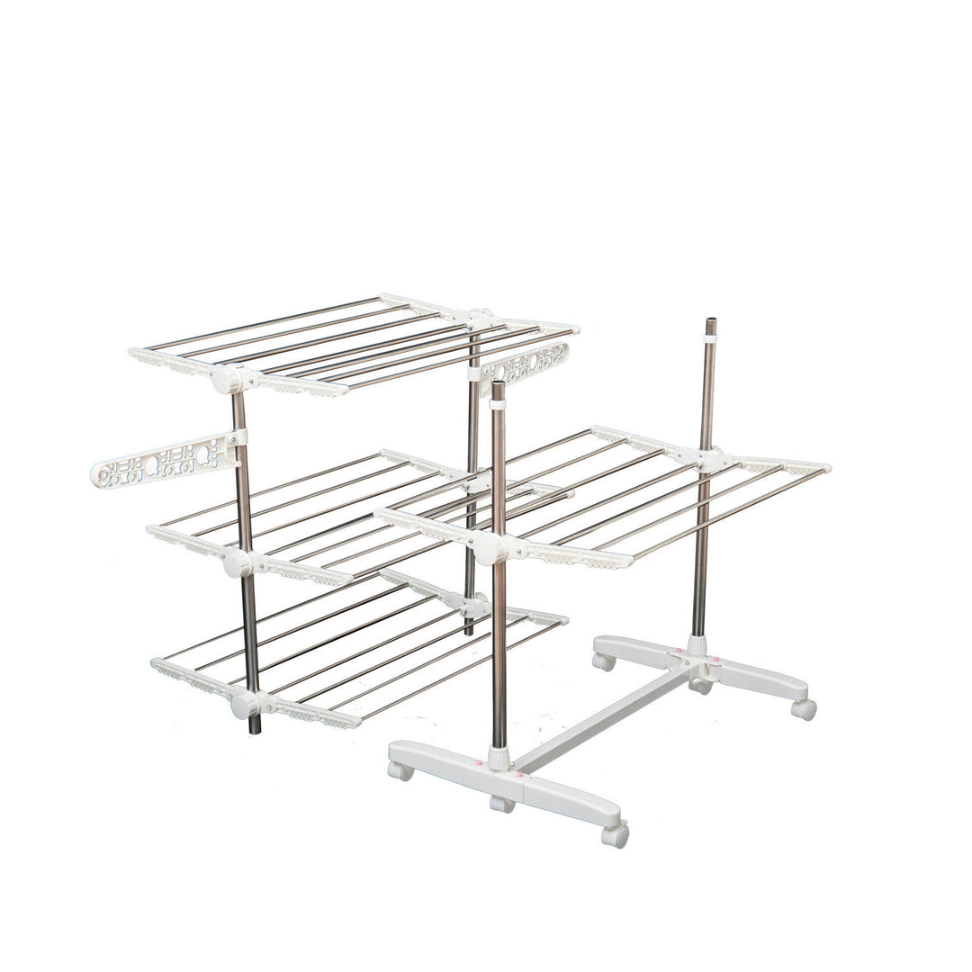 4-Tier Laundry Rack - Silver