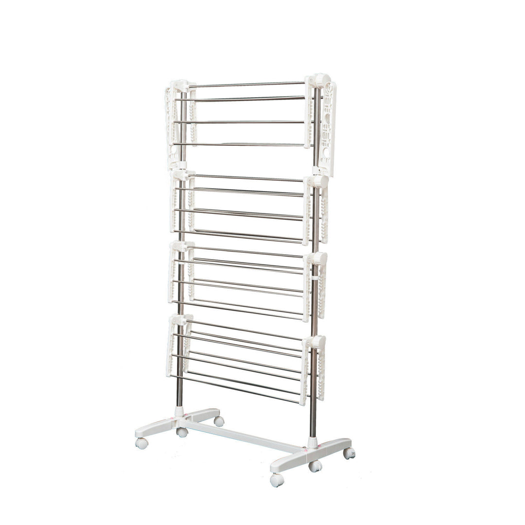 4-Tier Laundry Rack - Silver