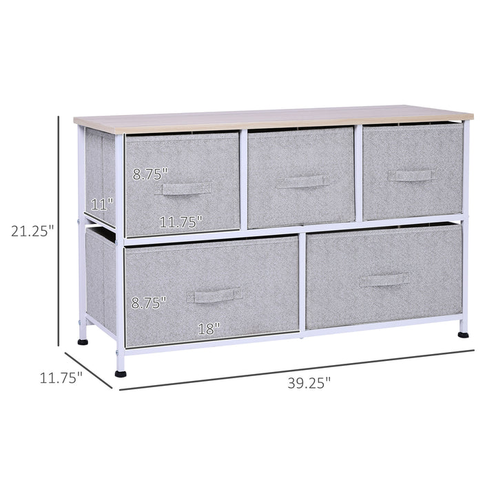 5-Drawer Storage Organizer - Grey