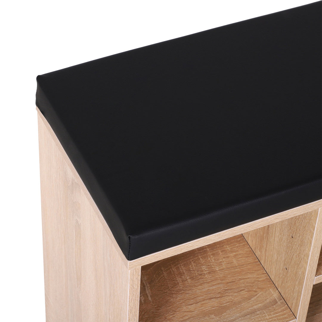 Shoe Bench for Porch - Black and Wood