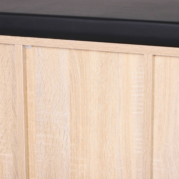 Shoe Bench for Porch - Black and Wood