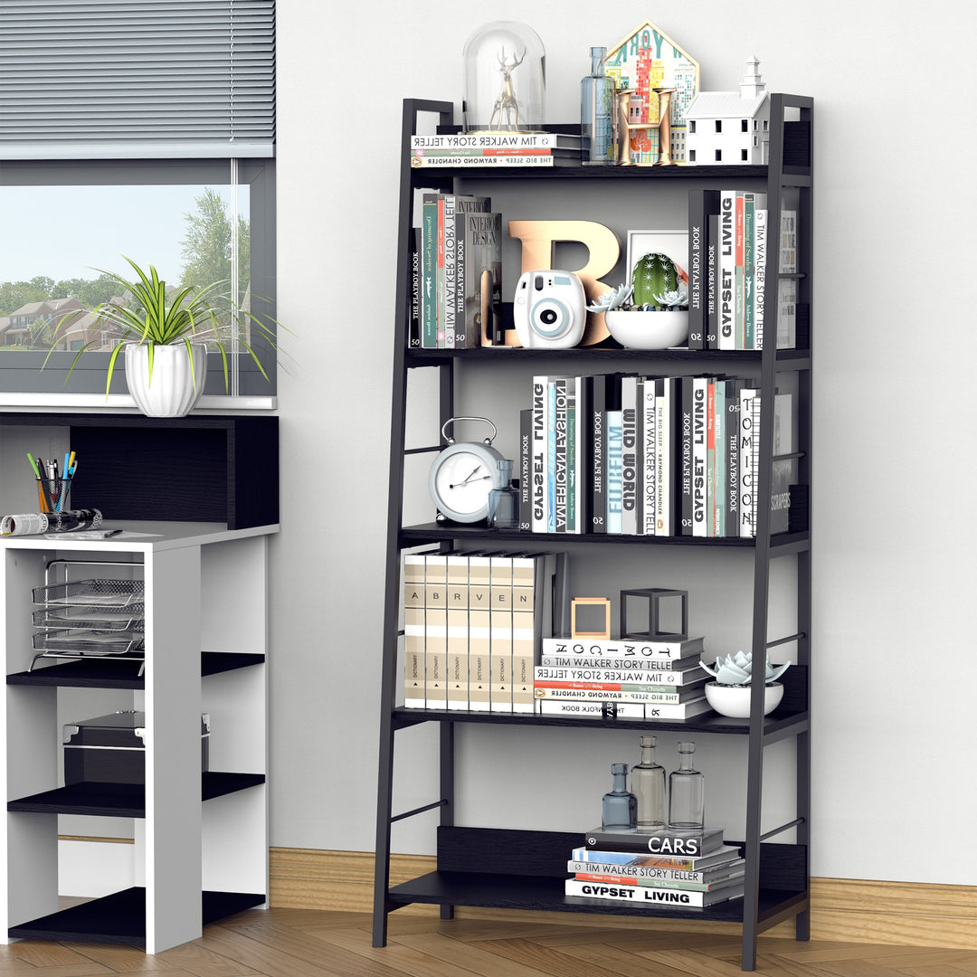 5-Tier Bookcase and Display Shelf - Black