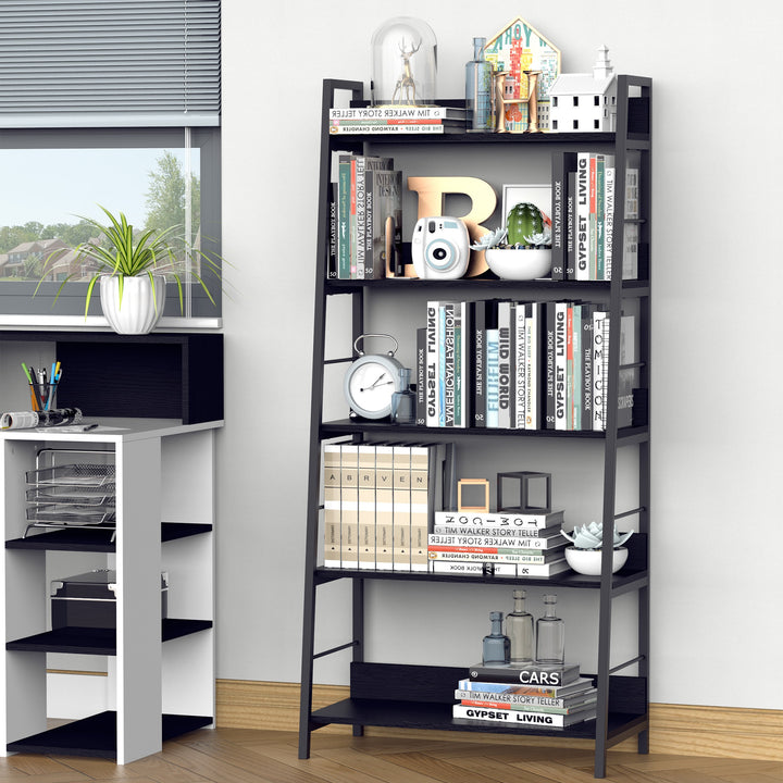 5-Tier Bookcase and Display Shelf - Black