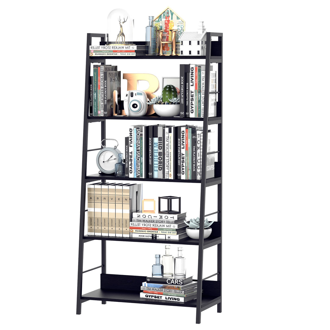 5-Tier Bookcase and Display Shelf - Black