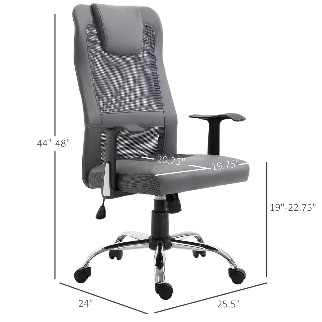 Ergonomic High-Back Mesh Office Chair - Grey