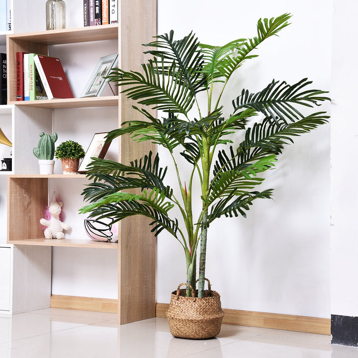 59” Artificial Realistic Tropical Indoor Outdoor Palm Tree Plant for Home Office Décor - Green