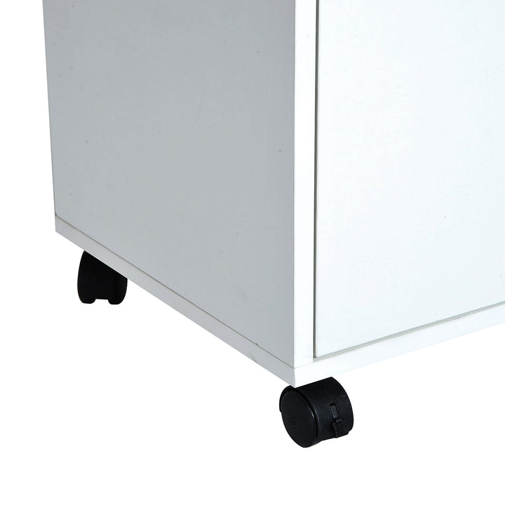 Printer Stand Cabinet w/ Drawer for Home Office - White