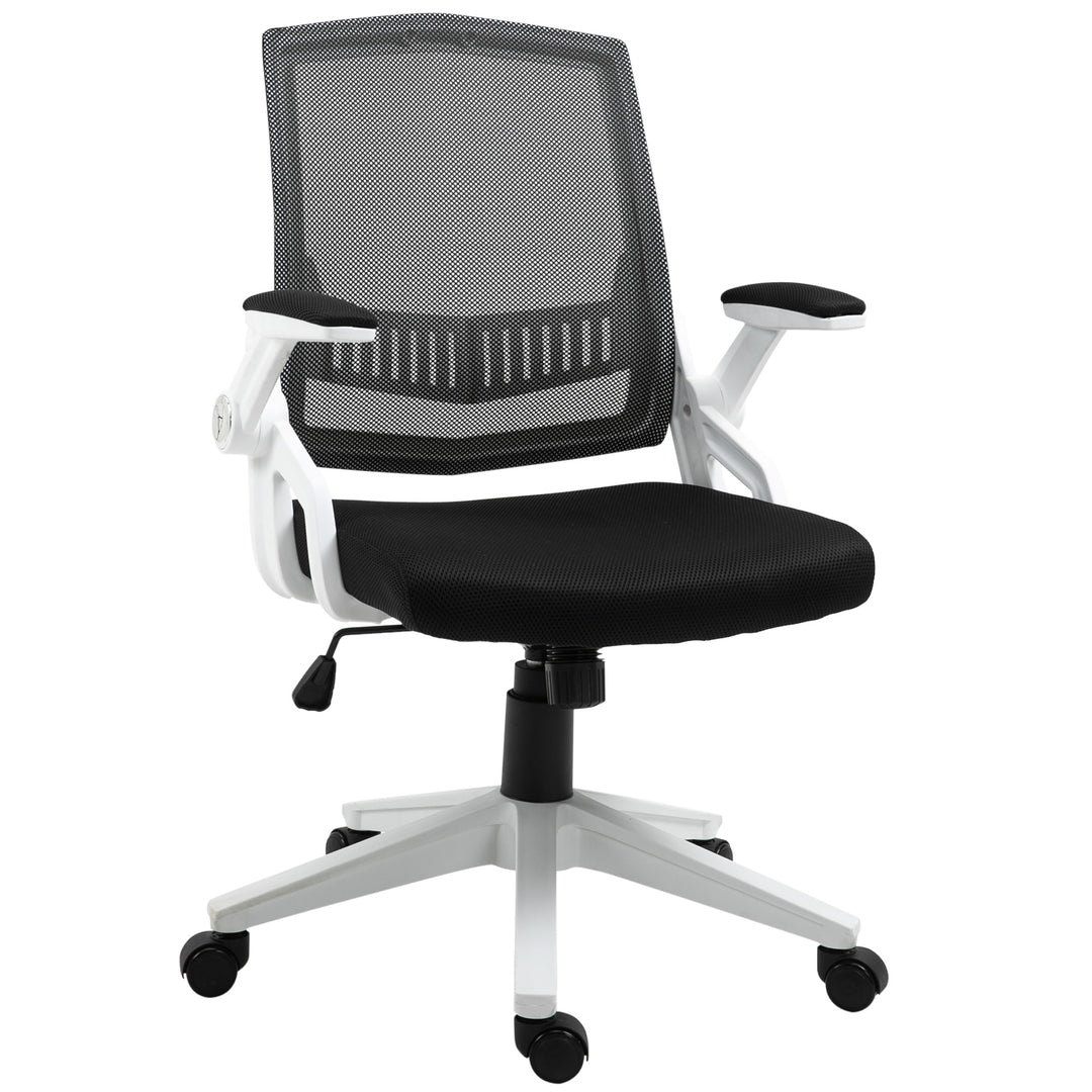 Mid-Back Mesh Office Chair - Black and White