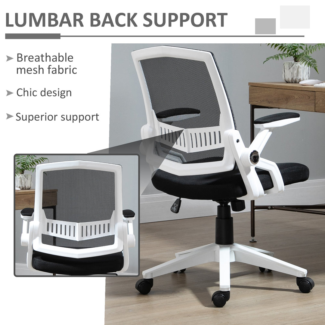 Mid-Back Mesh Office Chair - Black and White