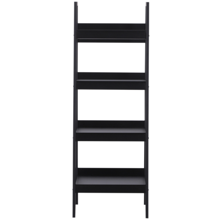 Set of 2 Ladder-Style Bookcases - Black