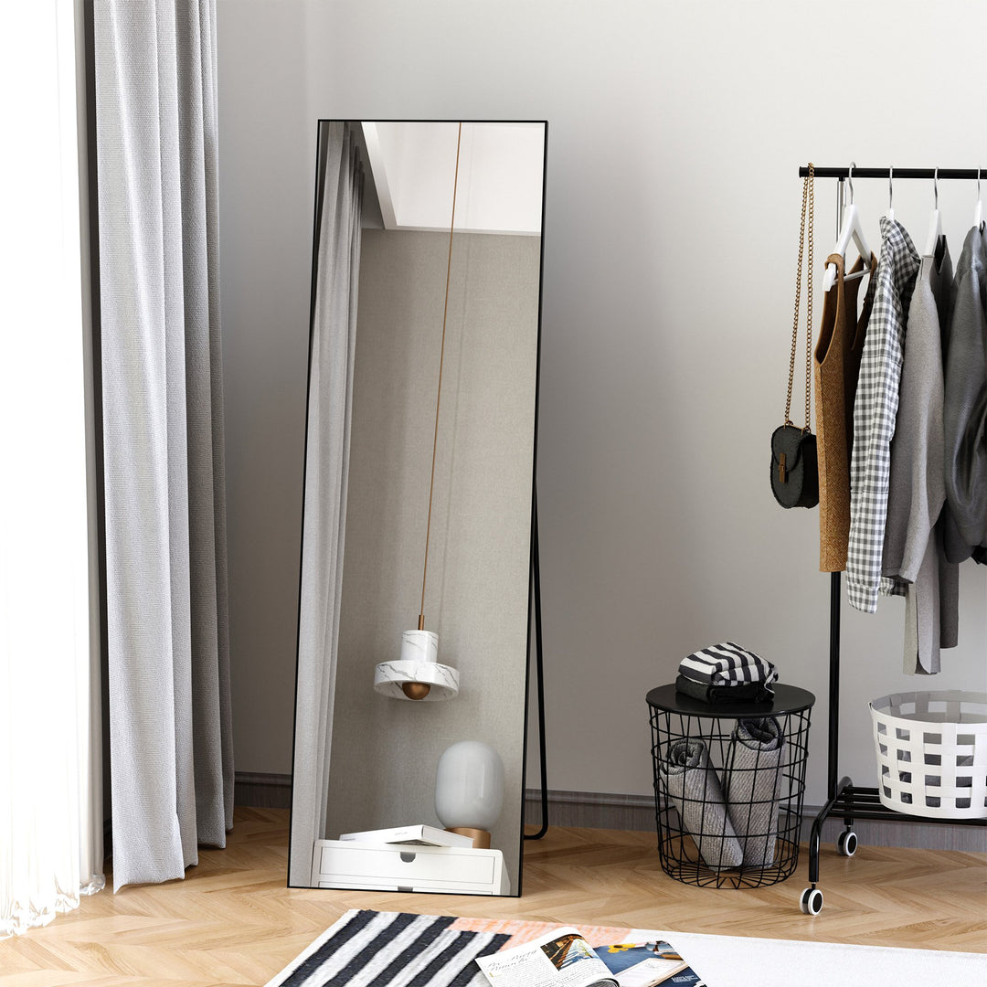Free-Standing Full-Length Mirror - Black